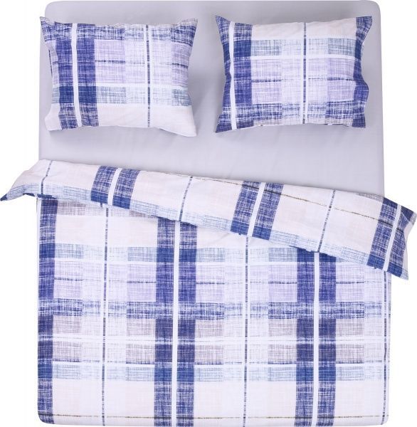 Комплект постільної білизни Синя клітинка 2 синій 