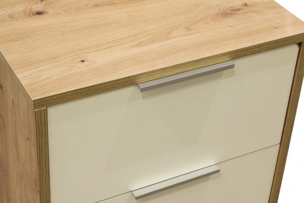 Тумба прикроватная Матера 440х354х490 мм М-ТКр 2д/б дуб артизан/белый 