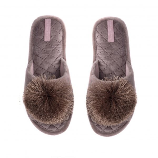 Тапки домашние Twins HS-VL помпон р. 36-37 бежевый 