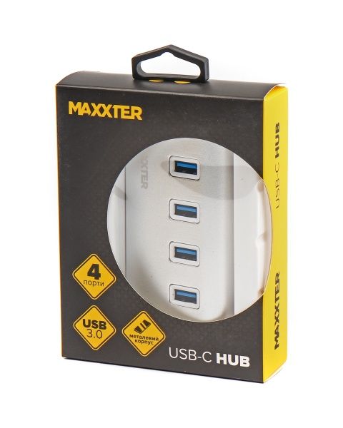 USB-хаб Maxxter HU3С-4P-01 USB 3.0 Type-C на 4 порти