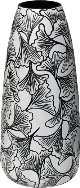 Ваза черно-белая Forest 41 см