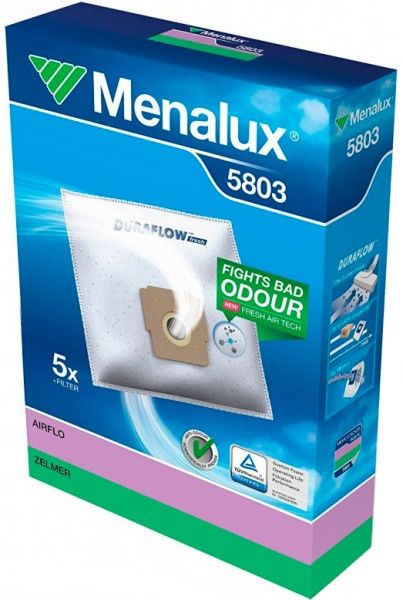 Набор мешков Menalux 5803 + моторный фильтр для пылесосов Zelmer