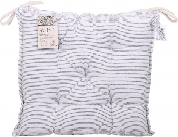 Подушка на стул синяя полоска 40х40 см La Nuit