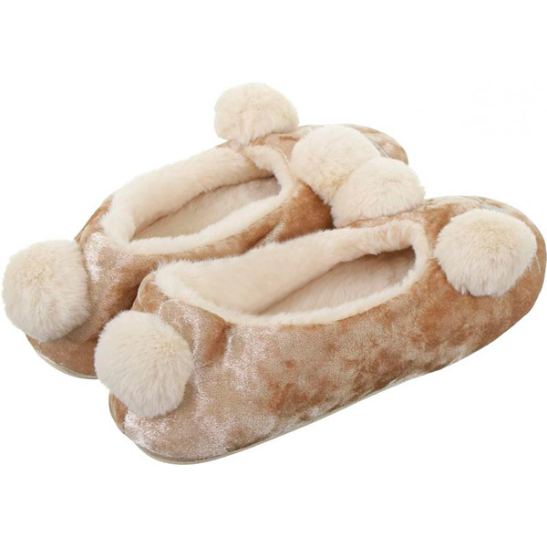 Взуття домашнє жіноче La Nuit Пом-пом р. 38-39 бежеве