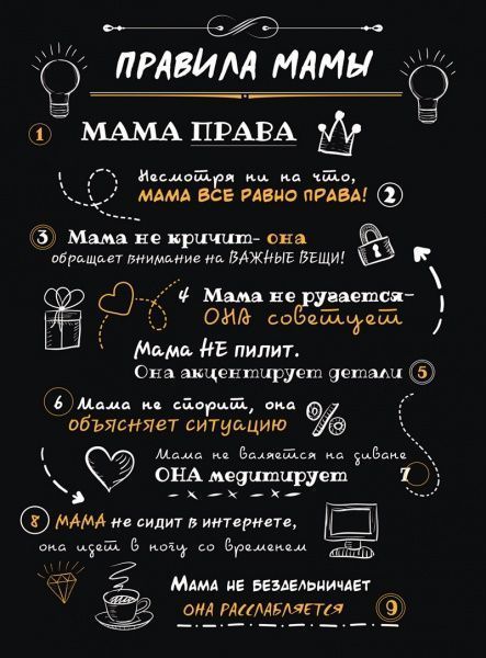 Постер Правила мамы А4