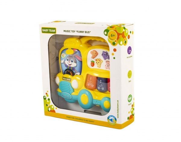 Игрушка музыкальная Baby Team Веселый автобус в ассортименте 8633