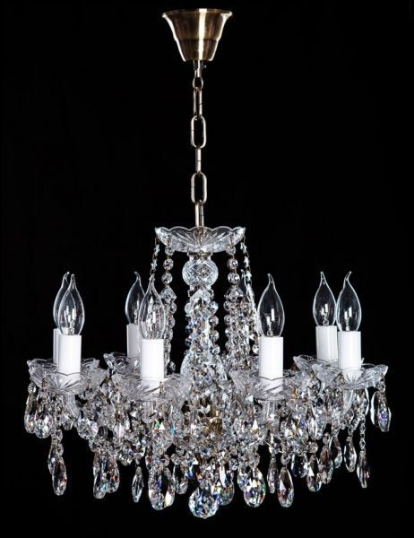 Люстра подвесная Crystal Life 8x40 Вт E14 старая бронза/прозрачный A1316LM-8AB 