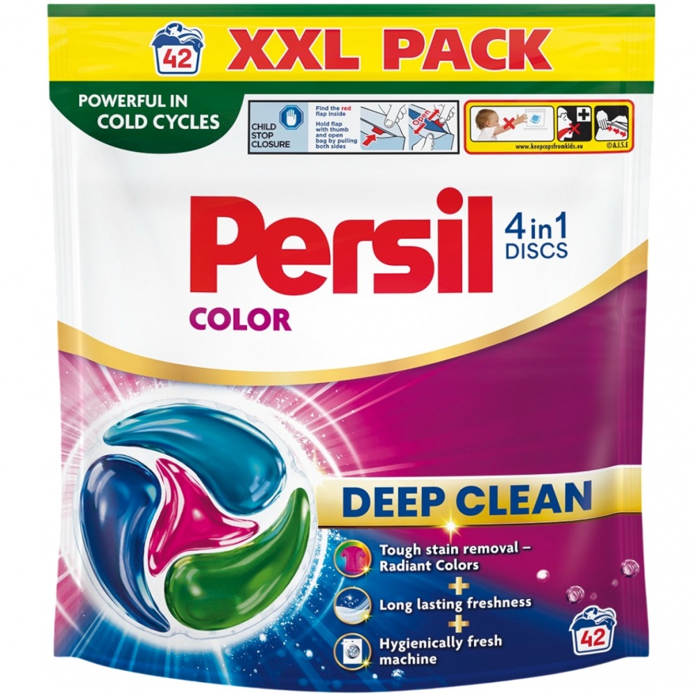 Капсулы для машинной стирки Persil 4in1 Discs Color Deep Clean 0,69 кг 42 шт.