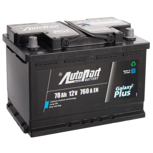 Акумулятор автомобільний AutoPart ARL078-037 78А 12 B «+» праворуч