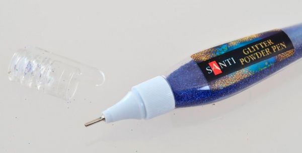 Ручка с рассыпным глиттером голубая 10 г 411743 