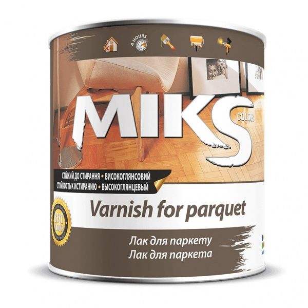 Лак акриловий MIKS Color глянець прозорий 2,5 л