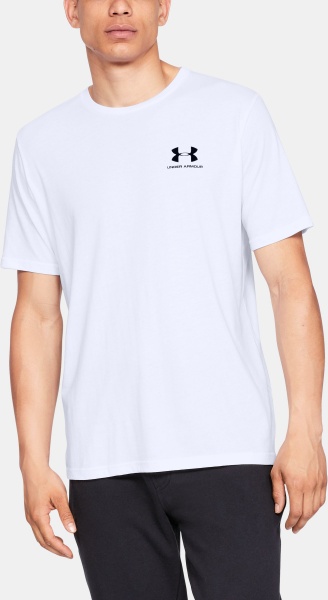 Футболка Under Armour SPORTSTYLE LEFT CHEST SS 1326799-100 р.2XL белый