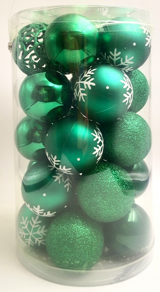 Набор елочных шаров Завиток 22994 в ассортименте d 60 мм 30 шт./уп.