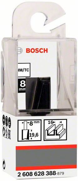 Фреза пазова кінцева циліндрична Bosch 16/19,6/51 ММ, ХВ. 8ММ 2608628388