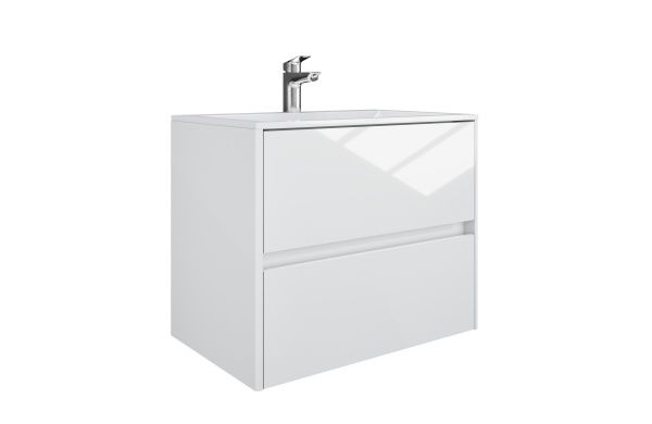 Тумба підвісна Грейд Preference N2 80 МДФ білий глянець під ум. Пандора 80