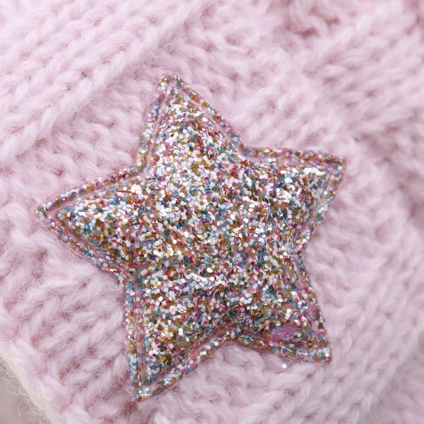 Шапочка дитяча для дівчинки Kraft+ р.36-38 рожевий 2733 