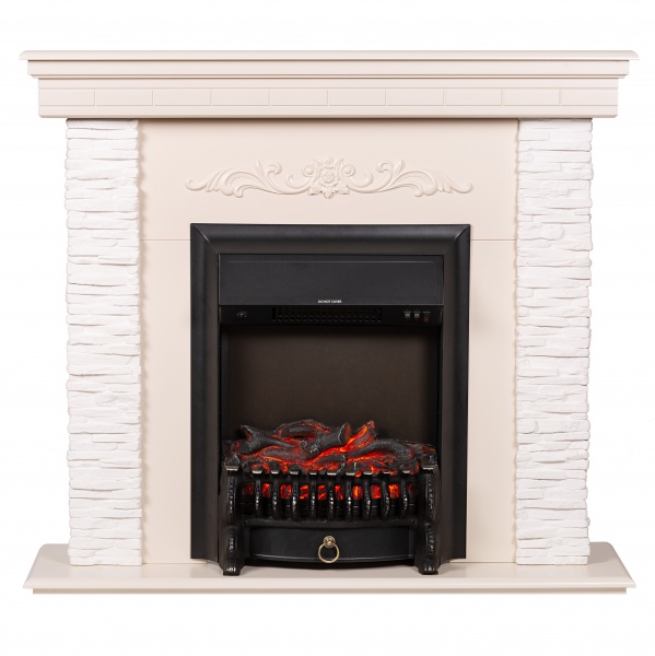 Камінокомплект ASTRA FLAME Марсель white + HORTON BLACK