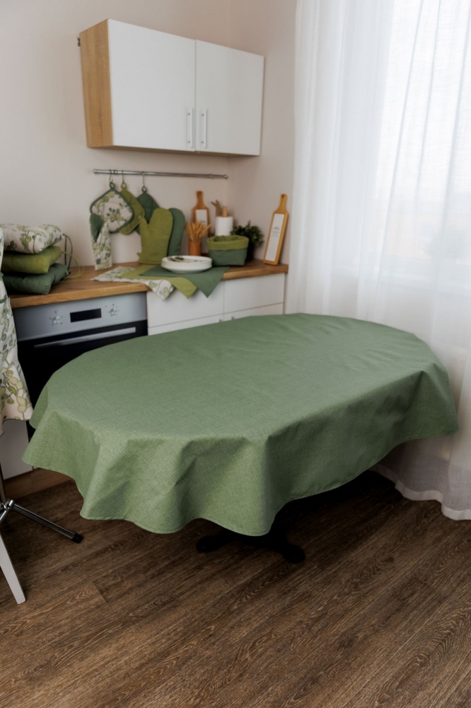 Скатерть БОТАНИКА зеленая 136x240 см La Nuit