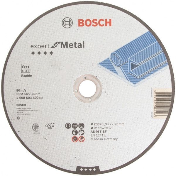 Круг відрізний по металу Bosch  230x1,9x22,2 мм 2608603400
