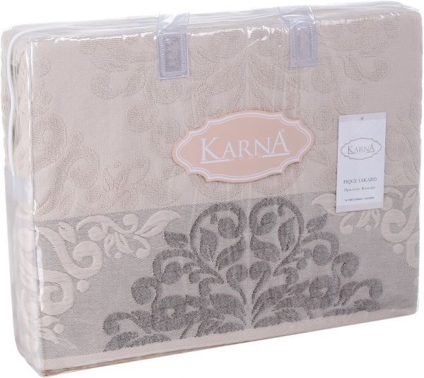 Простынь махровое Ottoman 200x220 см бежевый Karna 