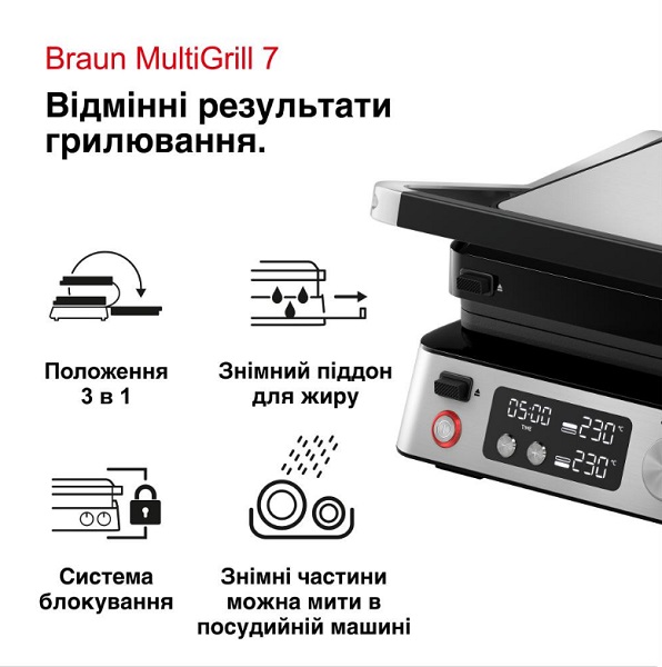 Гриль електричний Braun CG7040 MultiGrill 7