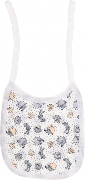 Нагрудник детский Фламинго 40 размер белый с серым 395-130 