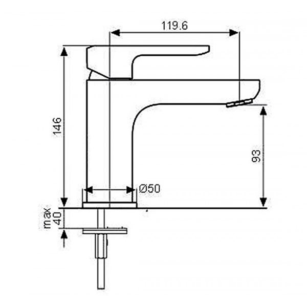 Смеситель для умывальника Emmevi Rubinetterie Nefer BIO77003TC