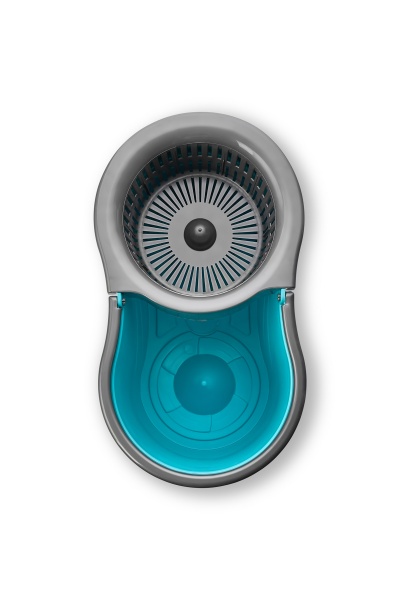 Набір для прибирання для підлоги відро + швабра з автоматичним віджимом 2 в 1 бірюзовий 25 см 