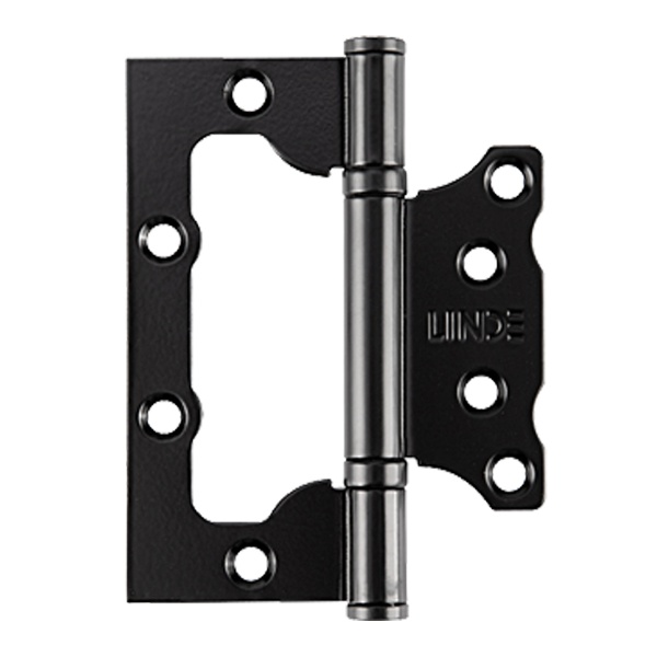 Петля Linde НВ-100E BL метелик 100x75x3 мм матовий чорний універсальна