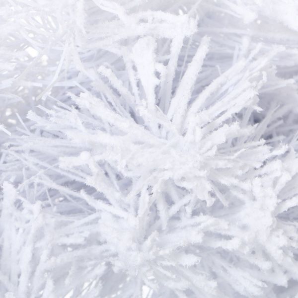 Вінок новорічний білий флок ПВХ d400 мм МВНФ-40/1 