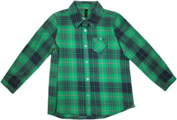 Рубашка детская YCC в клетку YCC 3644 р. 134-140 зеленый 16708 
