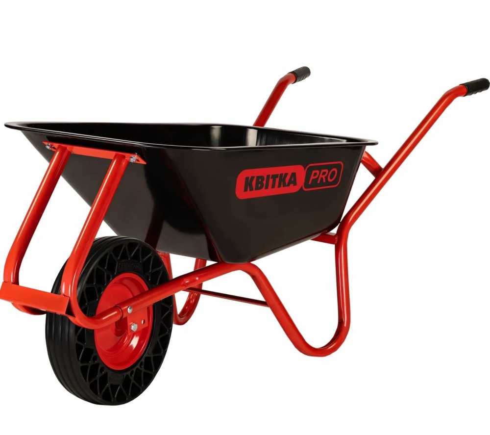 Тачка садово-строительная КВІТКА PRO 100 л до 180 кг Industrial (110-4098)