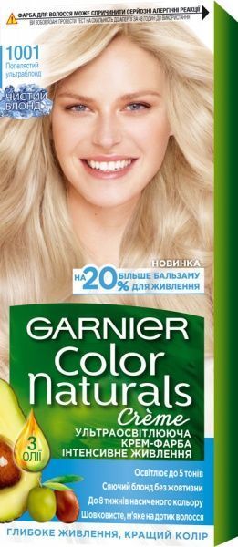 Стойкая крем-краска Color Naturals Color Naturals с тремя маслами №1001 пепельный ультраблонд 40 мл