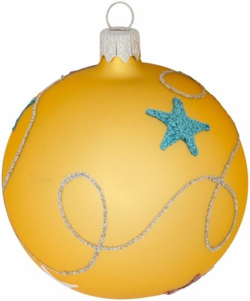 Шар стеклянный d80 Мартышка 81 золотой