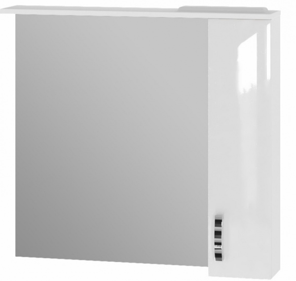 Дзеркало з шафкою ЮВЕНТА Trento - 87 білий (праве) 