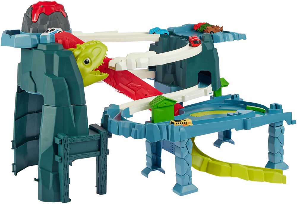 Ігровий набір ZIPP Toys Dino автотрек-вулкан електричний (8 машинок) 532.01.28