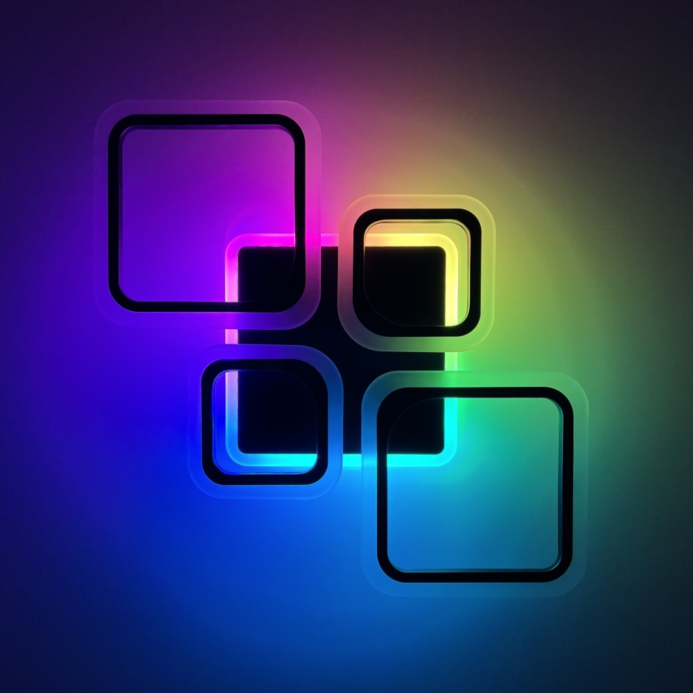 Люстра світлодіодна Luminaria 90 Вт LED-модуль чорний OVAL RGB 90W 5S BLACK