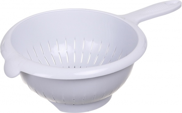 Друшляк з ручкою 20,5 см сірий