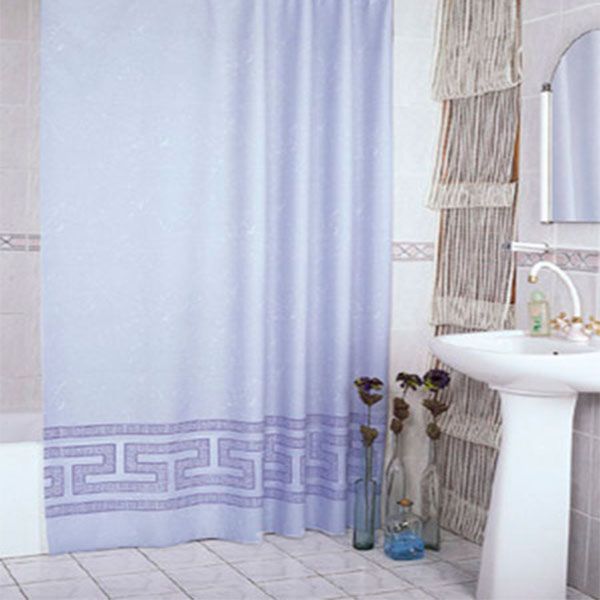 Шторка для душа Vonaldi Bordurlu Mermer 180x200 см голубая