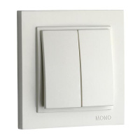 Вимикач одноклавішний Mono Electric Despina без підсвітки 10 А 250В білий 102-190025-100