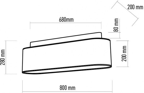 Люстра потолочная TK Lighting Helena 2700 4x60 Вт E27 бук/лен 
