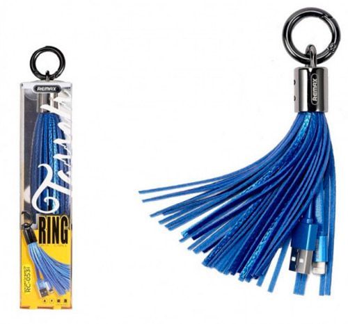 Кабель Remax Lightning – USB 0,2 м синій (RC-053I-BLUE) Tassels