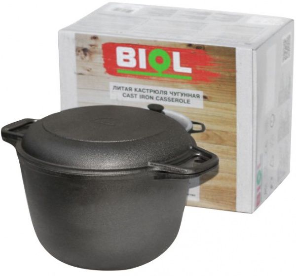 Казан Biol 4 л чавунний + кришка-сковорода 0204