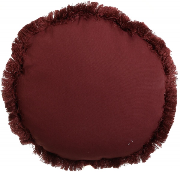 Подушка KM круглая с кистями 100% полиэстер 40x40 см розовый 