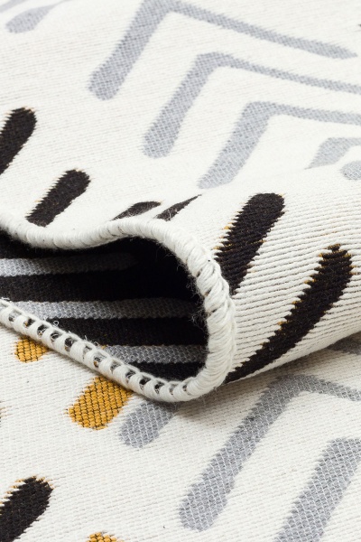 Килим Ekohali Arya AR 19 White Black 120x180 см двосторонній 