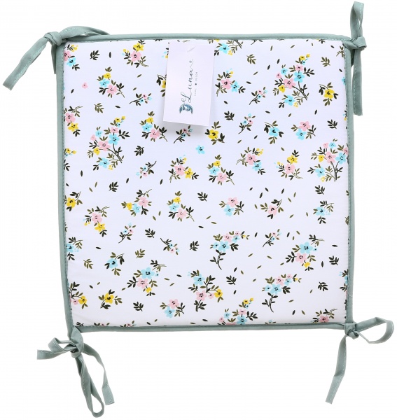 Подушка на табурет Дейзи 32х32х1,5 см ментоловая Luna