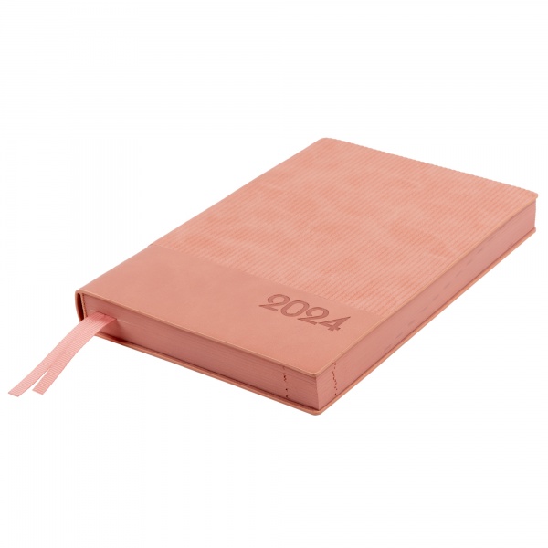 Щоденник датований рожевий 368 стор. Leo Planner Velvet A5 2024