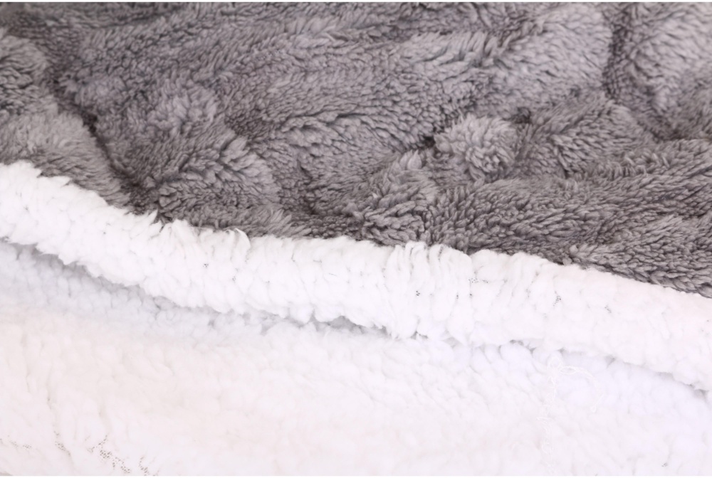Плед Double Jacquard Sherpa 200x220 см серый La Nuit