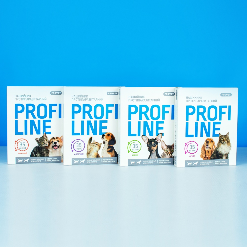 Ошейник ProVET PROFILINE для котов и собак 35 см коралловый (инсектоакарицид)