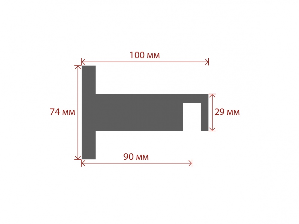 Держатель для карниза Quadrum Square line одинарный 9 см белый 1 шт.